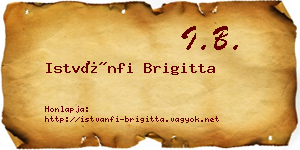 Istvánfi Brigitta névjegykártya
