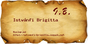 Istvánfi Brigitta névjegykártya